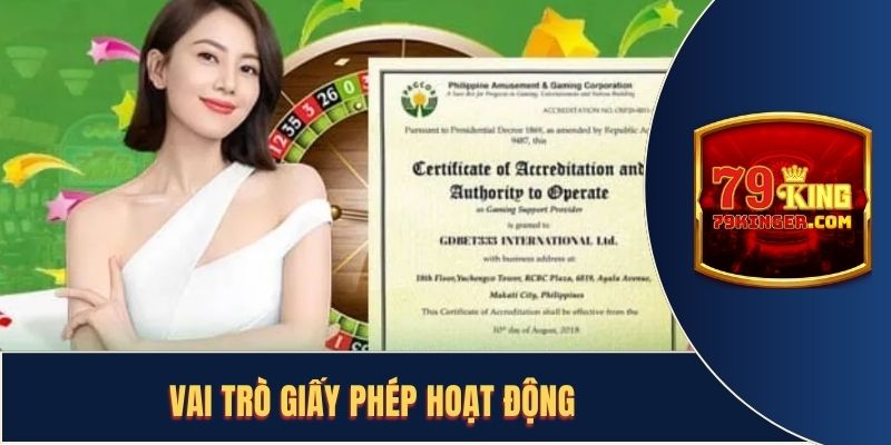 Vai trò giấy phép hoạt động